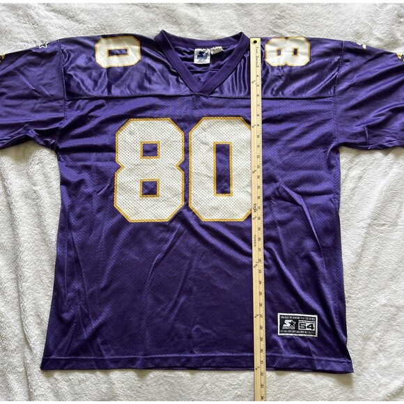 Vintage 90s Starter Minnesota Vikings Cris Carter Jersey #80 Men's Size XL - 54 - Picture 8 of 9